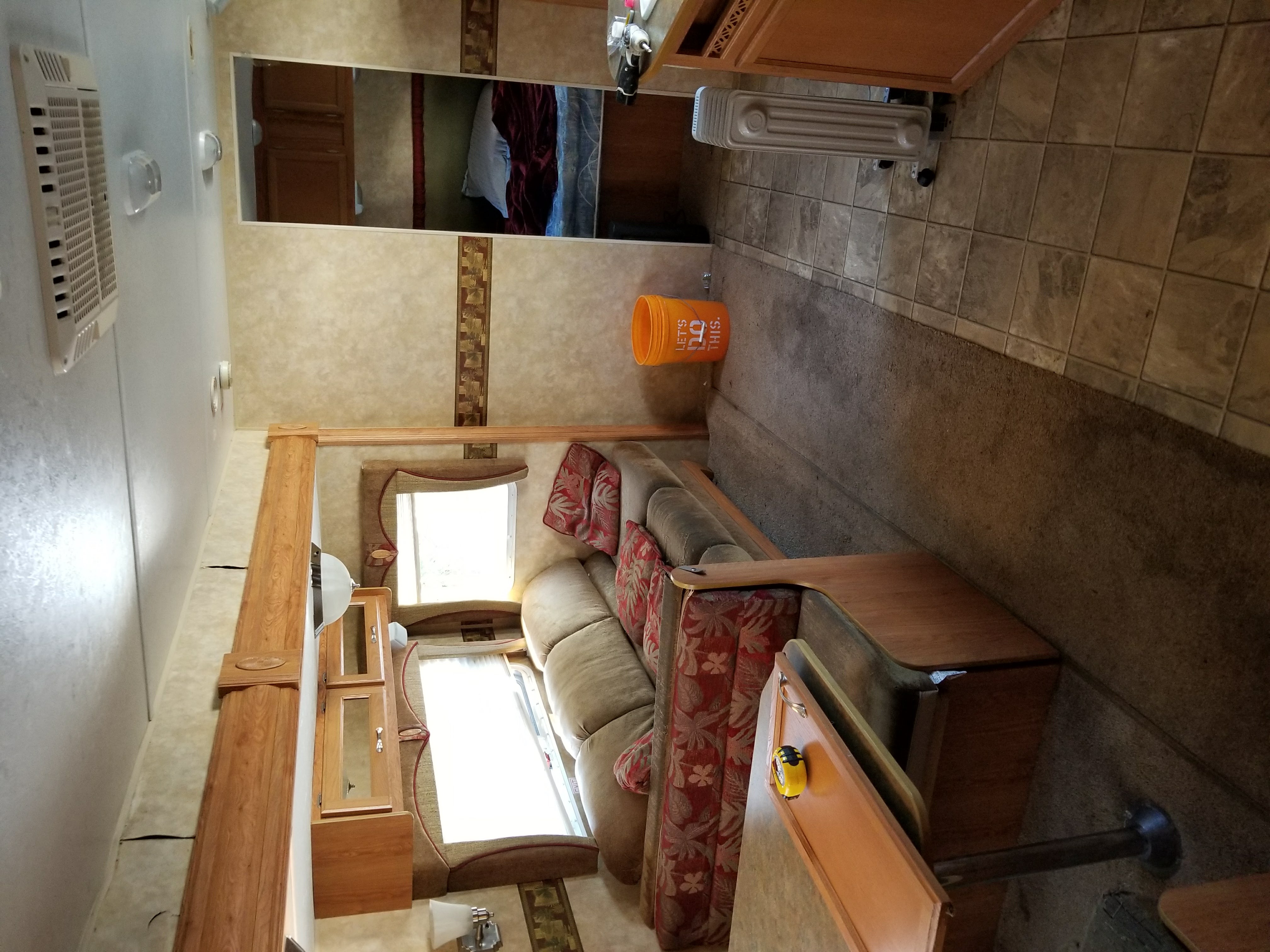 RV interior before renovation